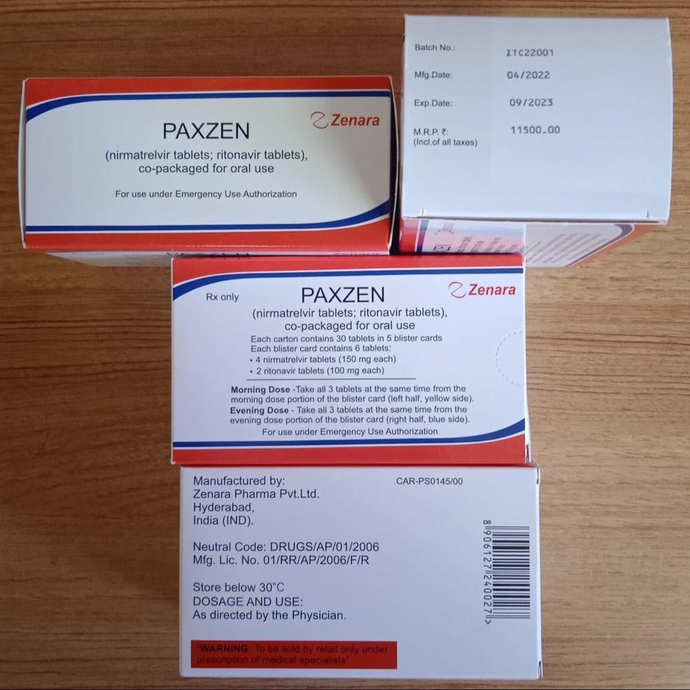 Paxlovid Nirmatrelvir And Rotonavir Tablets