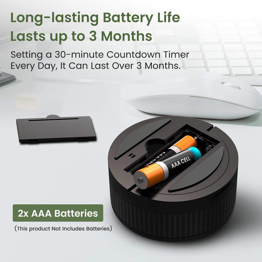 Portronics Tixie Rotational Countdown Timer with 12 Timing Gear & Magnetic Attachments,