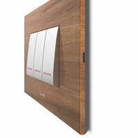 Grazia Basic Moughal Teak Plate With Nixon Digital Silver Switches
