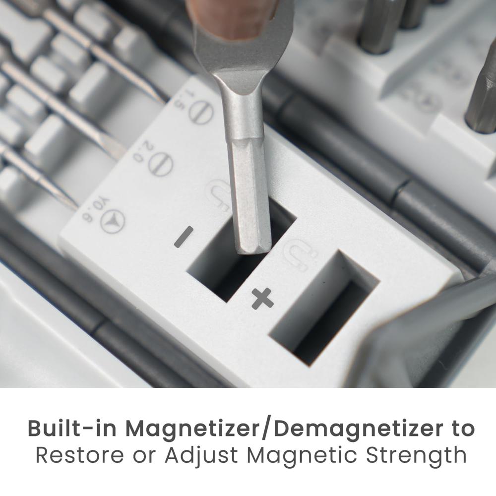 Portronics Bit Box 2, 128-in-1 Screwdriver Kit with Phillips, Flathead, Torx, Pentalobe, Wrench Bits, Flexible Shaft, Tweezer,