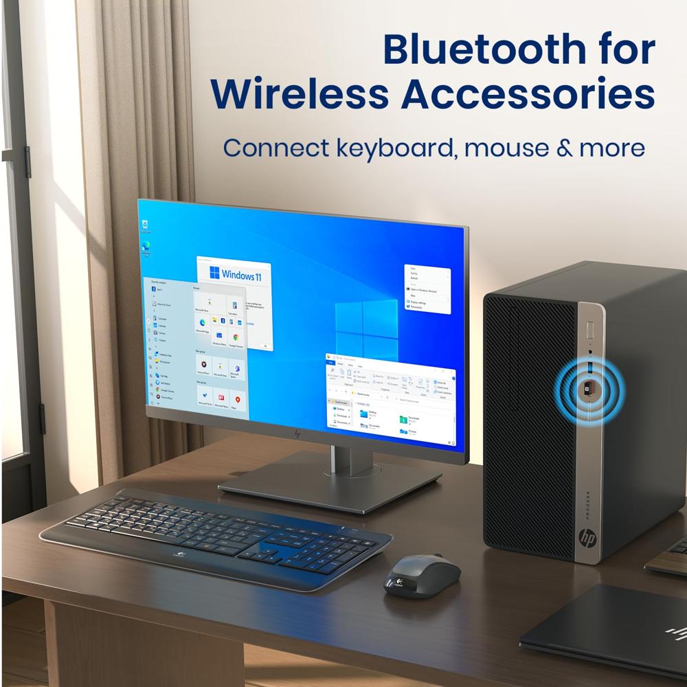Portronics BlueFi Nano USB Wi-Fi & Bluetooth Adapter, Dual-Band 2.4GHz (200 Mbps)/5GHz (450 Mbps) up to
