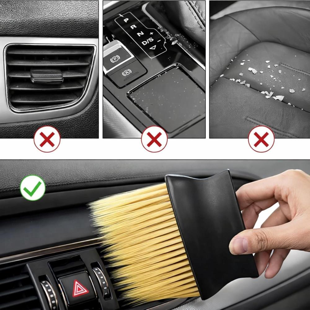 car interior cleaning dust brush
