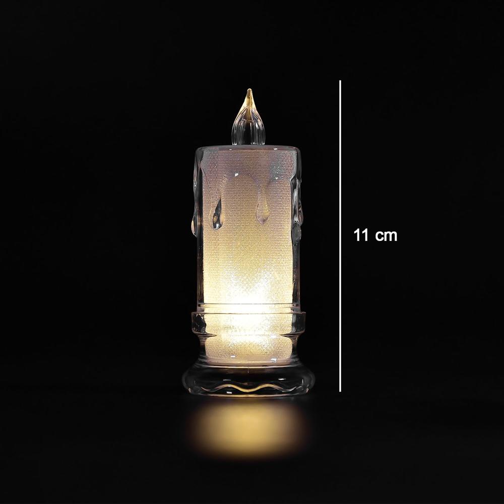 Big Flameless Melted Design Candles Set, Diwali (12 pcs)