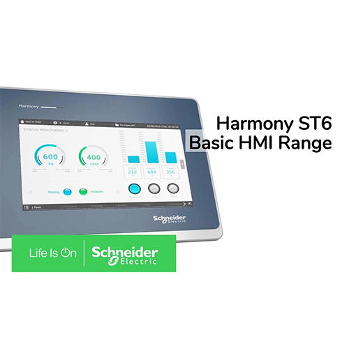 Snchneider HMI - Plastic and Metal, 7 Inch, Grey, ARM Cortex, Capacitive Touch, IP65, Ethernet/USB/Serial Connectivity