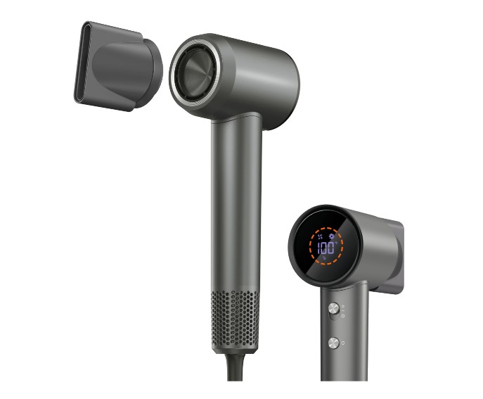 Portronics Zifro BLDC 1600W Cold & Hot Air Hair Dryer, 3 Temperature Modes, 2 Fan Speeds Hair Dryer (1600 W, Grey)