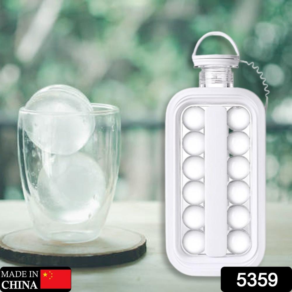 Foldable Ice Tray with Lid, 2 in 1 Ice Ball Maker