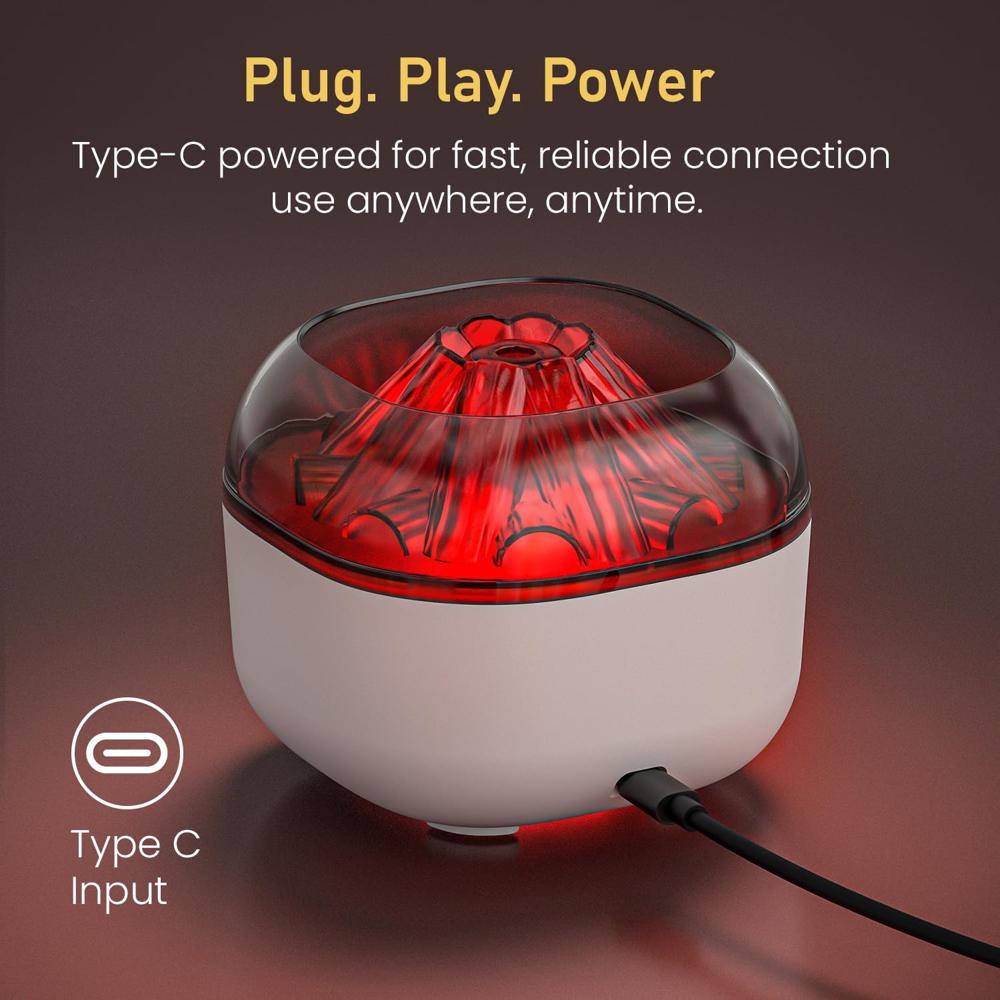 Portronics Magma Pro, Mini Aromatherapy Humidifier with Dual Light Modes, Essential Oil