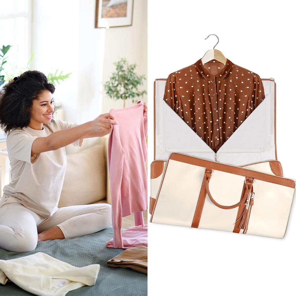 2-in-1 Convertible Garment Duffle Bag With Shoe Pouch