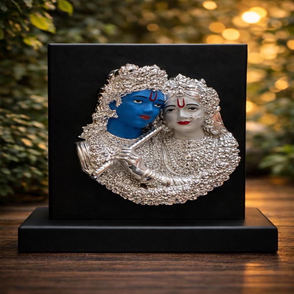 Radha Krishna Stand - Color: Silver