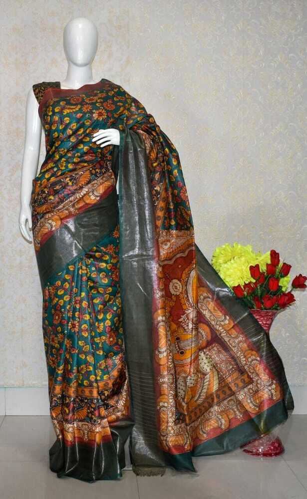 Pure tussar Moonga silk saree
