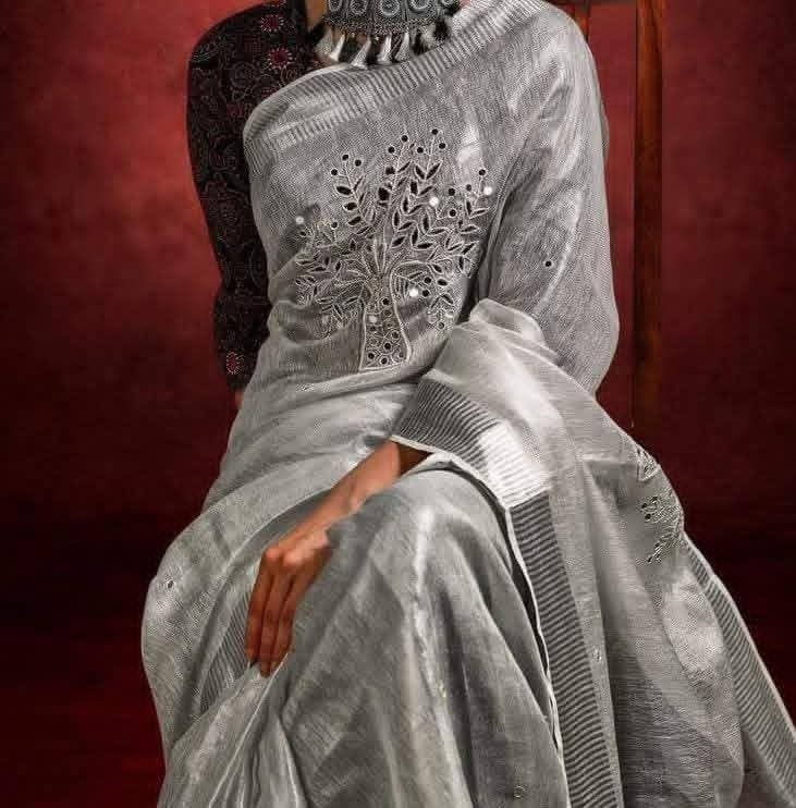 Pure Tissue linen saree