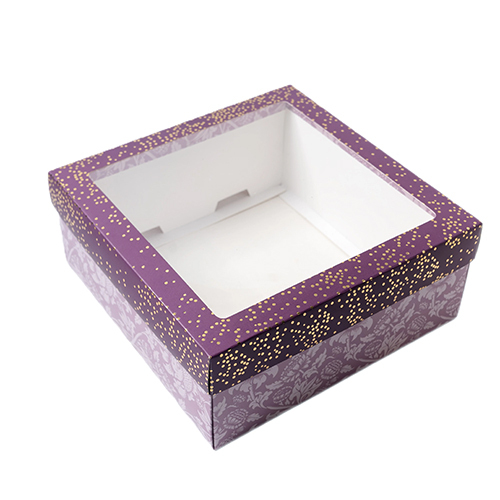 Gift Box With Top Window Lid And Bottom Tray (BK-91-PL)