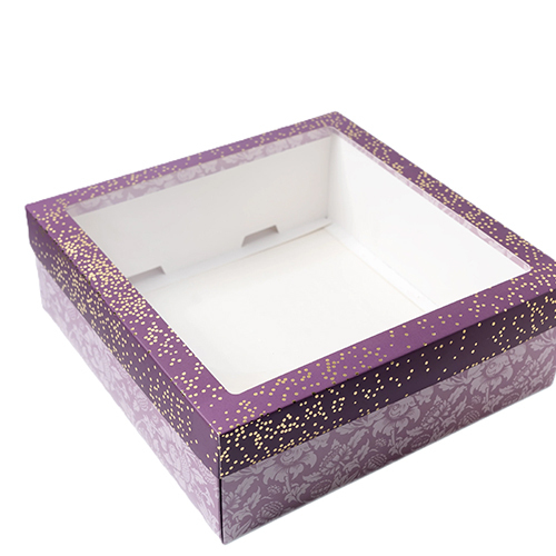 Gift Box With Top Window Lid And Bottom Tray (BK-92-PL)