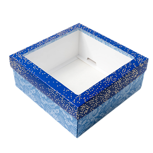 Hamper Box With Top Window Lid And Bottom Tray (BK-91-DB)
