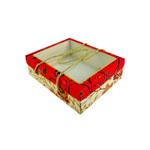 FESTIVE HAMPER BOX WITH ROPE HANDLE  MAJESTIC MARIGOLD DESIGN (BK-30 RP-MM)