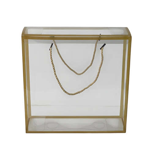 TRANSPARENT PVC HAMPER BOX WITH ROPE HANDLE  (PVC-HB06)