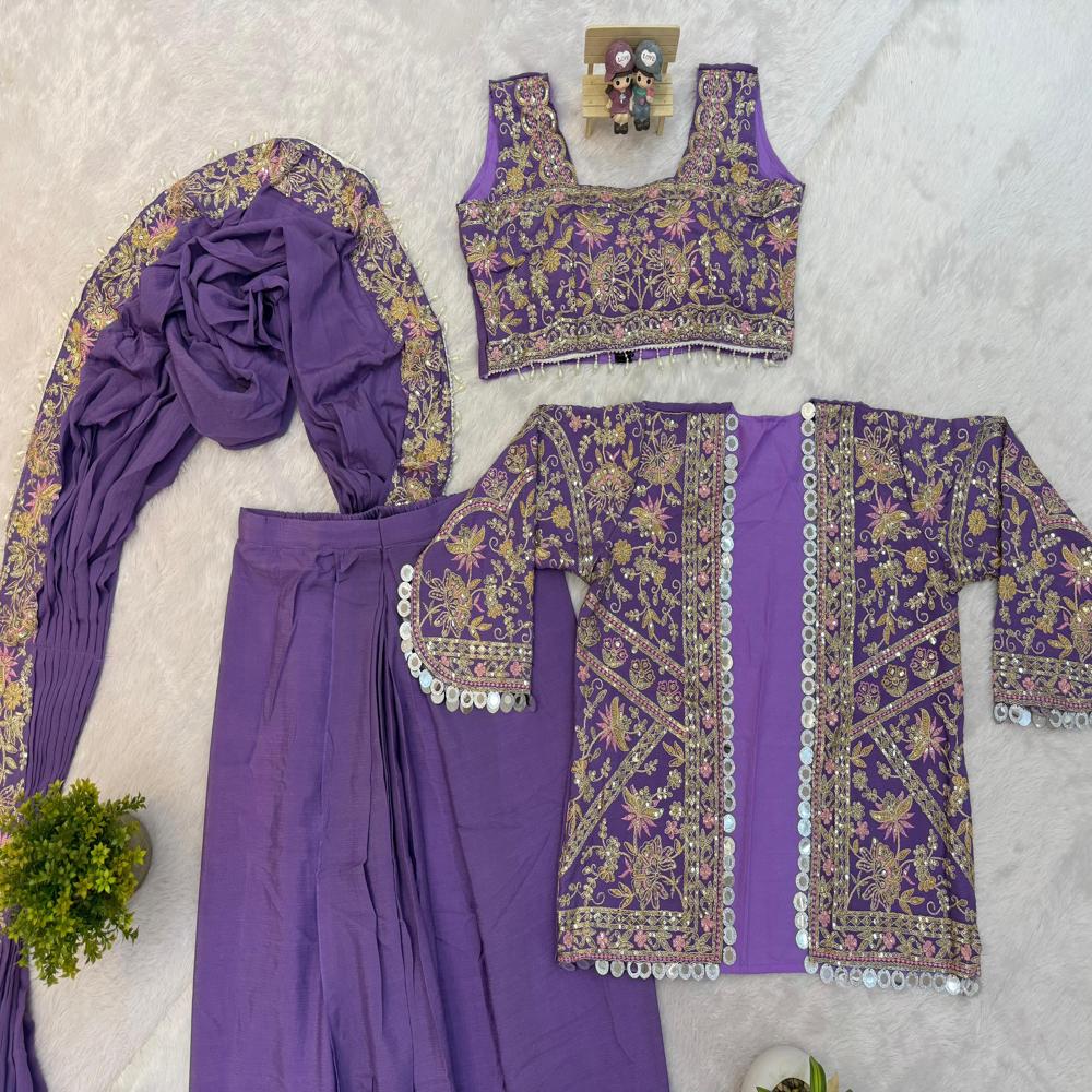 INDO WESTERN DRAPE SAREE