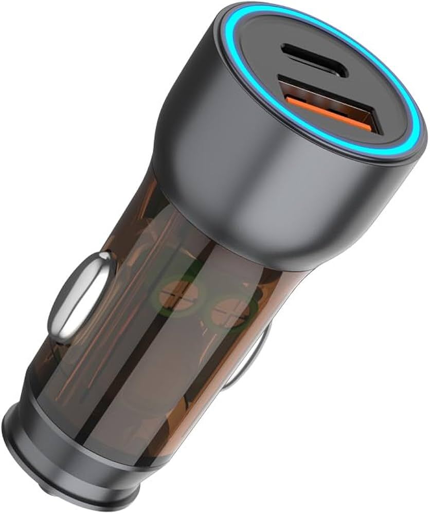 55watt Transperant Qc Pd Car Charger