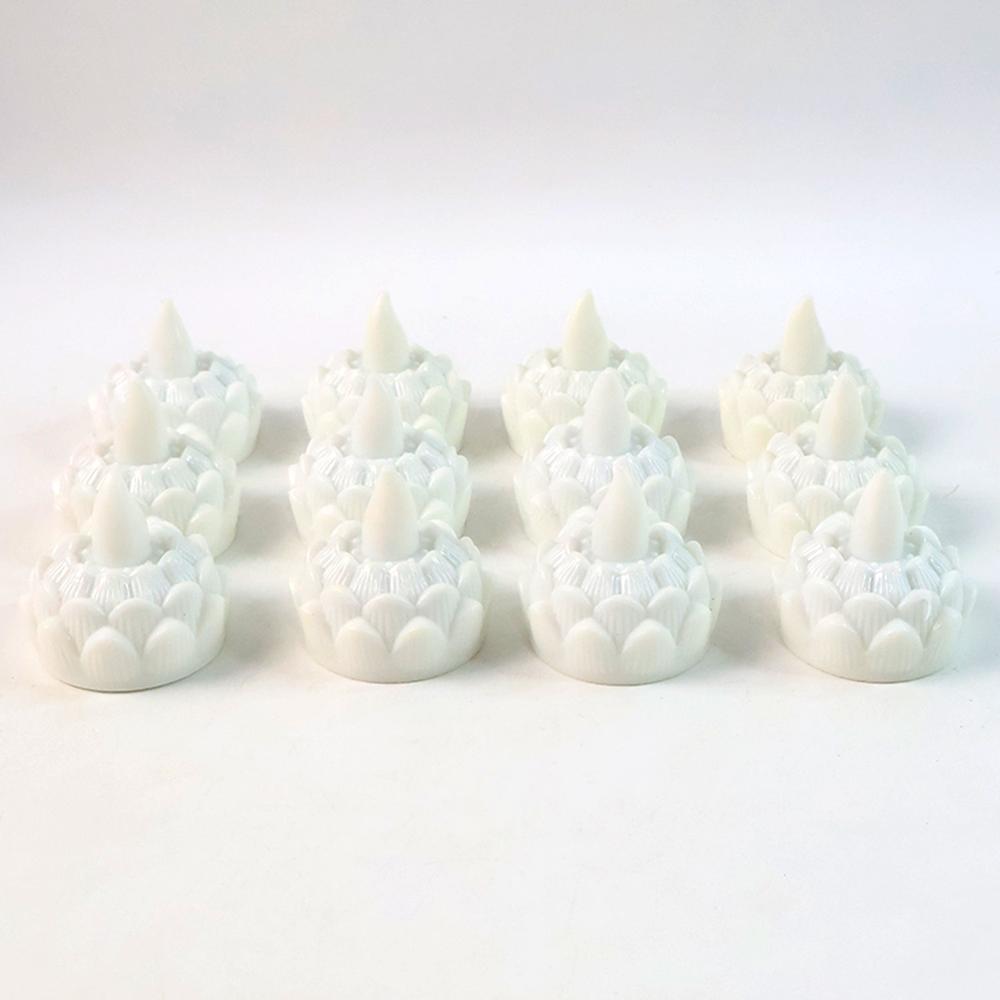 LED Floating Lotus Water Sensor Candles (12 Pc)