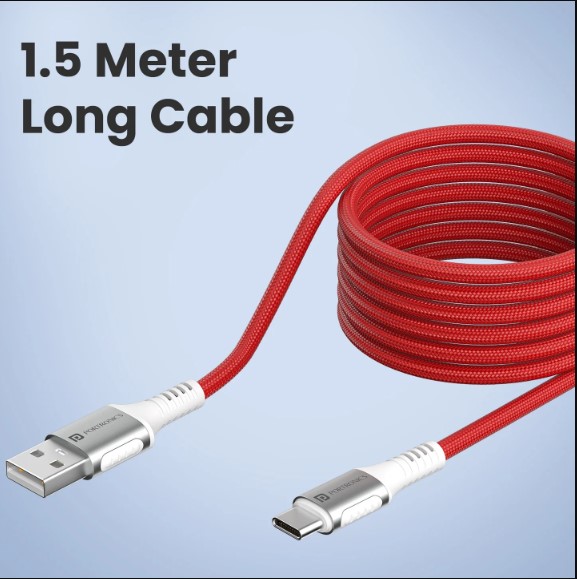 Portronics Konnect Y - USB To Type-C Cable 6A