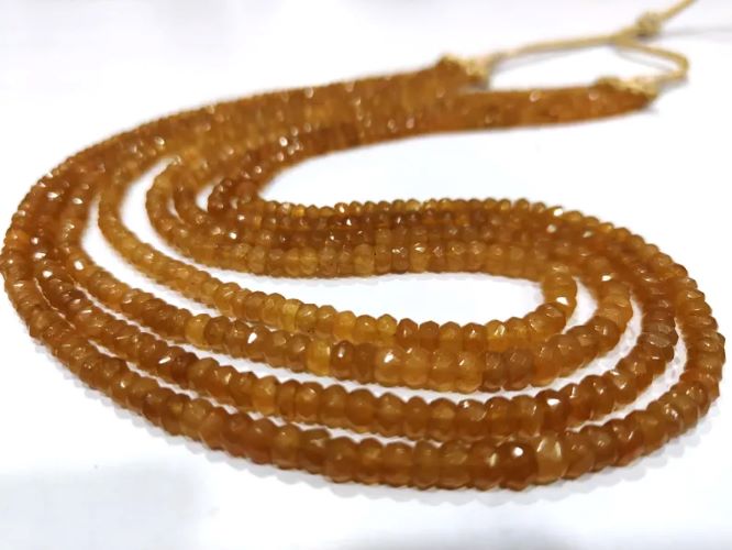 Natural Yellow Aquamarine Rondelle Faceted 4-5mm Sold Per Strand 8 Inches Long