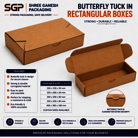 Butterfly tuck in rectangular boxes