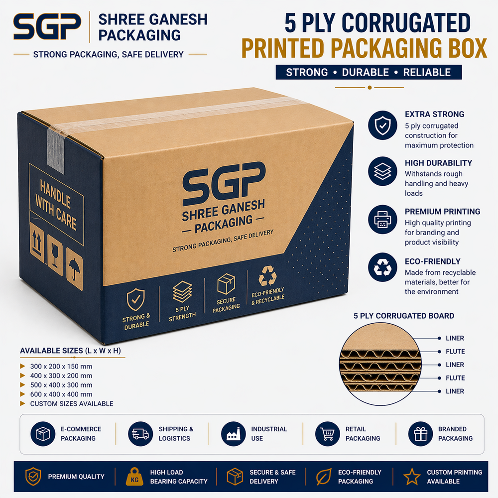 5 Ply Corrugated Printed Packaging Box