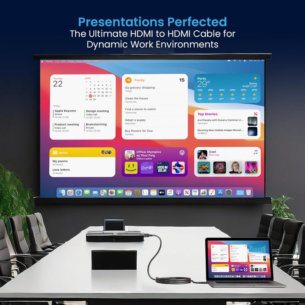 Portronics Konnect Stream 4K@60Hz HDMI to HDMI Cable, Flexible Premium 10M Length with Support eARC and