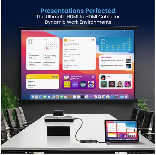 Portronics HDMI Cable 3 m Konnect Stream 4K@60Hz HDMI to HDMI Cable (Compatible with Laptop, Monitor, Grey, One Cable)