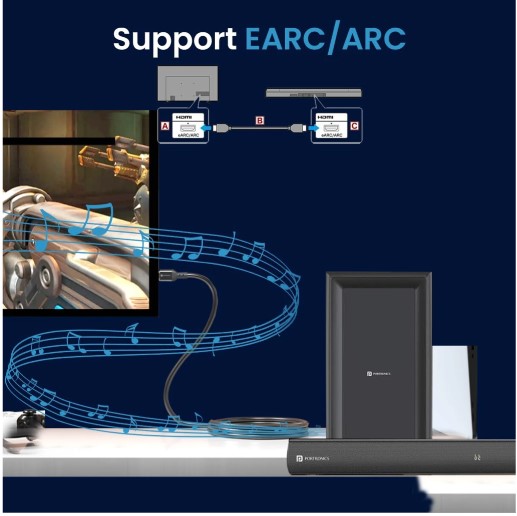 Portronics HDMI Cable 3 m Konnect Stream 4K@60Hz HDMI to HDMI Cable (Compatible with Laptop, Monitor, Grey, One Cable)