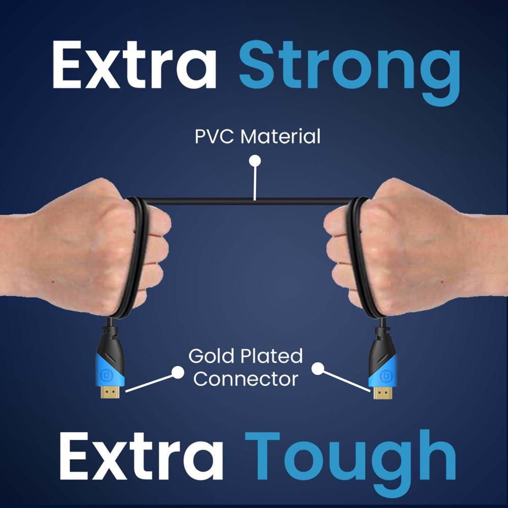 Portronics Konnect Sync 4K@60Hz HDMI to HDMI Cable (1.5M), Gold-Plated Connectors, Pure Copper Core, ARC/eARC