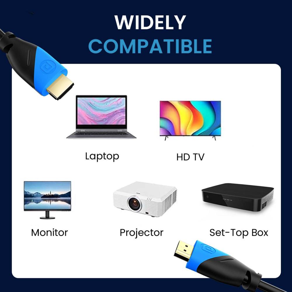 Portronics Konnect Sync 4K@60Hz HDMI to HDMI Cable (1.5M), Gold-Plated Connectors, Pure Copper Core, ARC/eARC