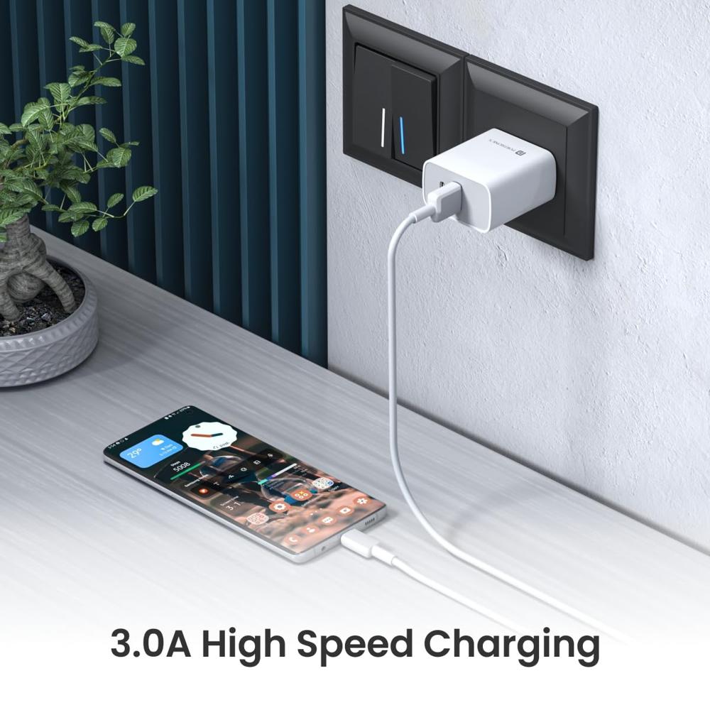 Portronics Konnect Link Micro USB Fast Charging Cable with 3.0A Output, 480Mbps Data Transfer,