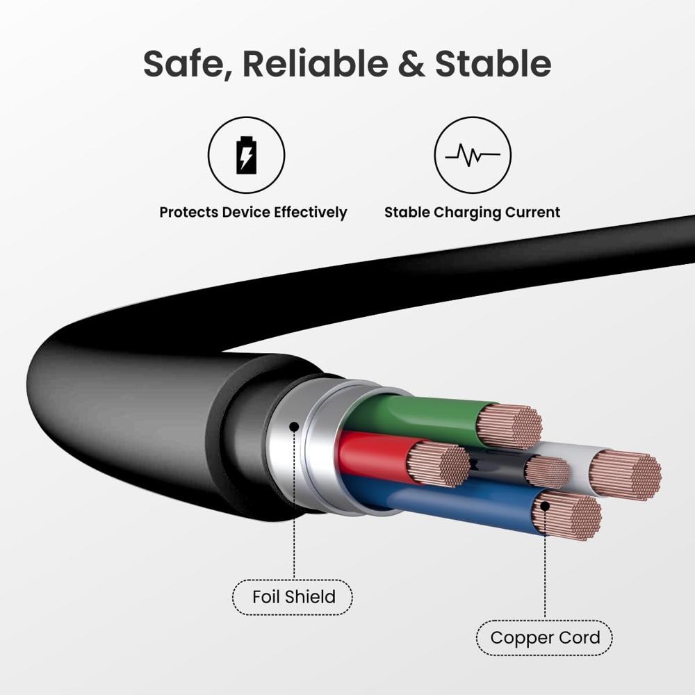 Portronics Konnect Link Type C 3A Fast Charging Cable for Smartphones, Tablets & other Type C devices with