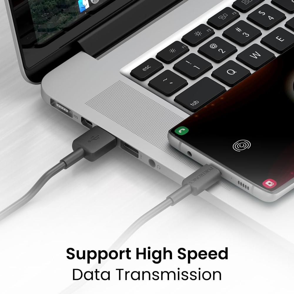 Portronics Konnect Link Type C 3A Fast Charging Cable for Smartphones, Tablets & other Type C devices with