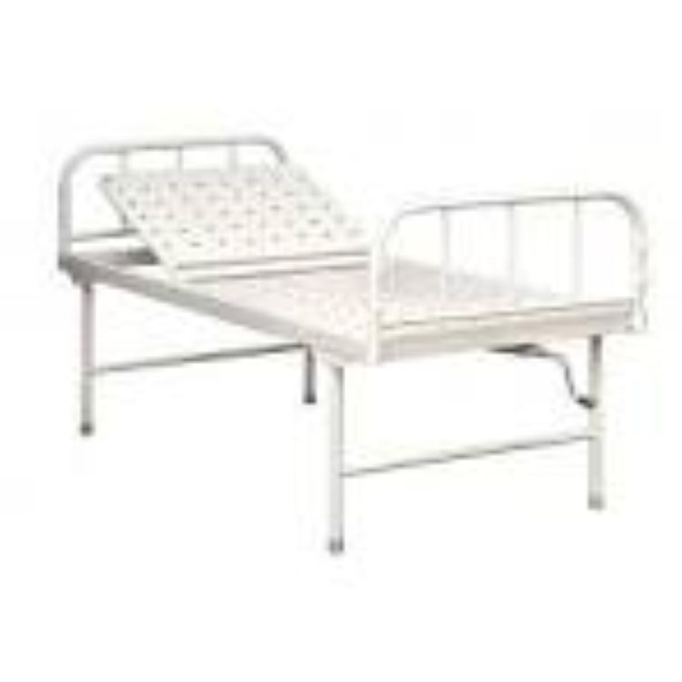 Semi Fowler Bed - Made Of Crca Sheet, 81"x35.5"x22" Dimensions | Stainless Steel Side Rails, Adjustable Iv Road, 100mm Revolving Castors