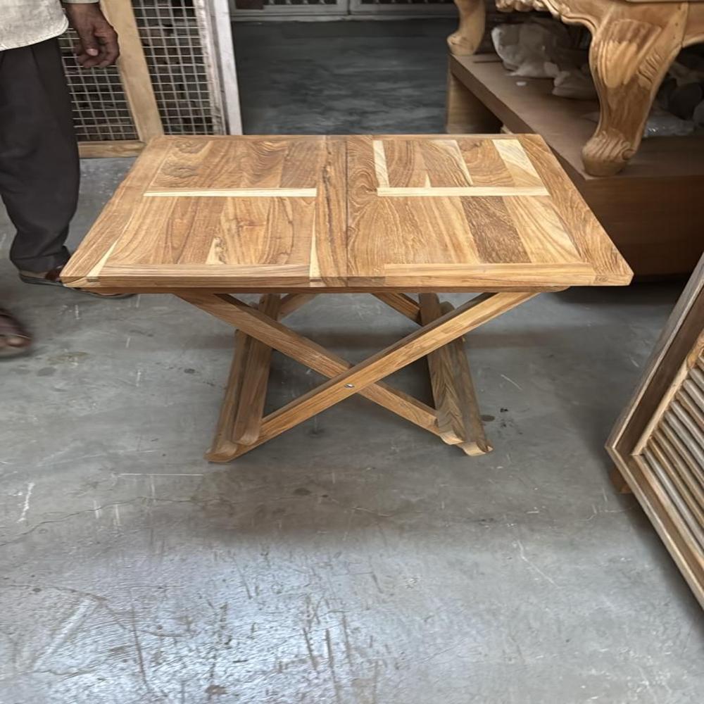 Folding Wooden Side Table - Color: Brown