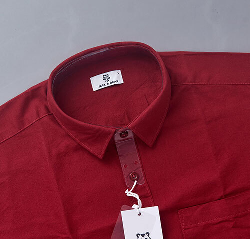 Mens Red Cotton Shirt