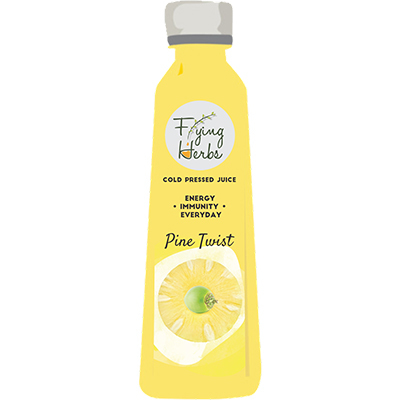 Flying Herbs Cold Pressed Juice Label