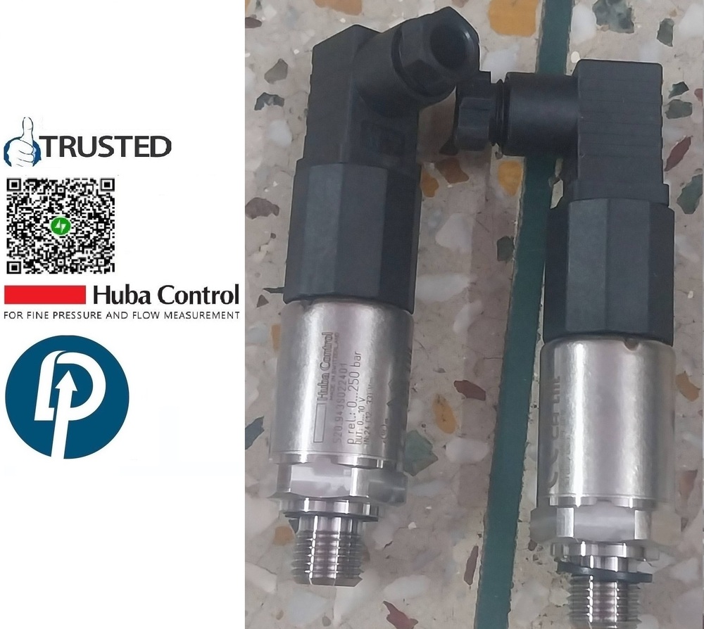 Huba Control >>Pressure Transmitter Model>> 520.930S022401 RANGE: 0-10 BAR Output 0 To 10 VDC  Relative Pressure Transmitter