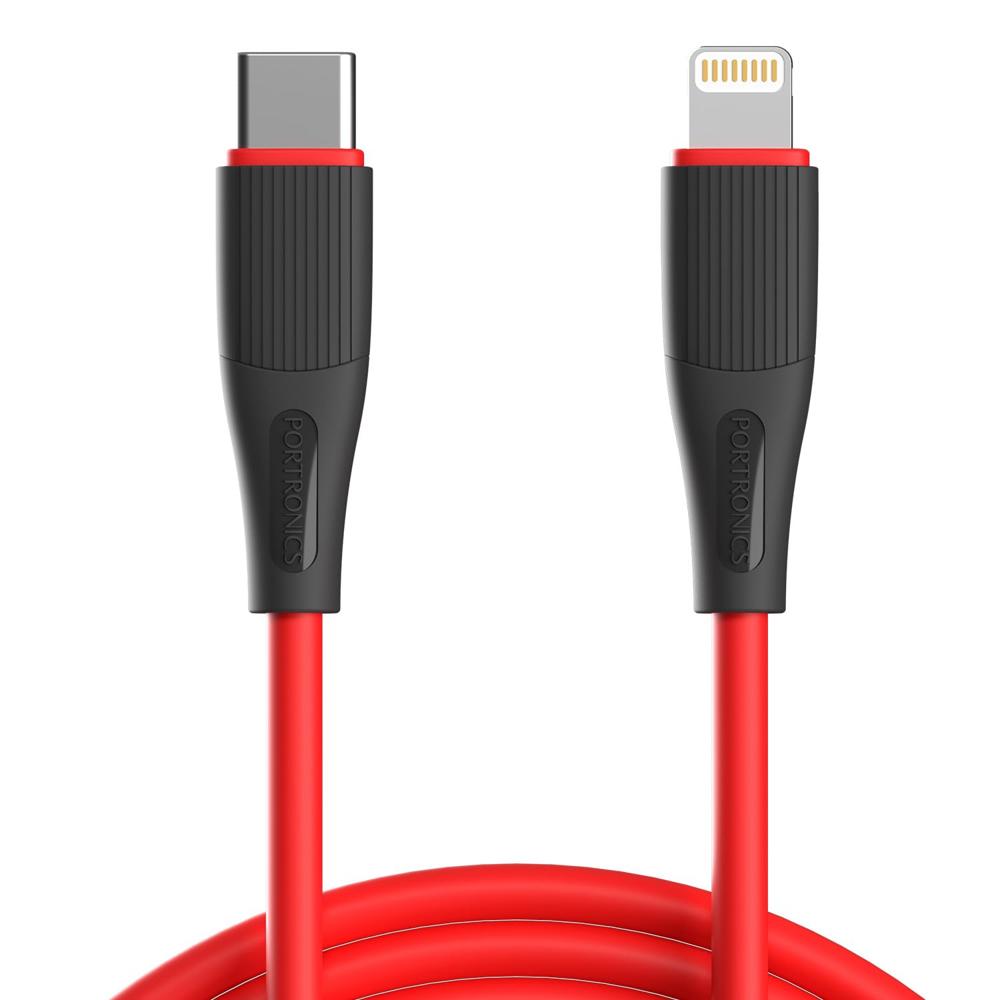 Portronics Silklink 20W Type-C to 8 Pin Fast charging Cable for Lightning Devices,Premium Silicon Cable