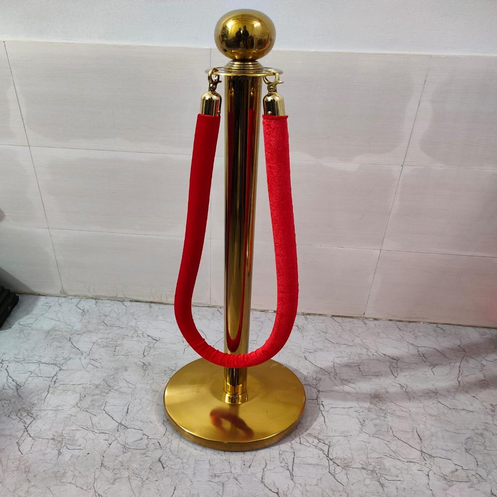 Stanchion Post - Color: Silver And Golden