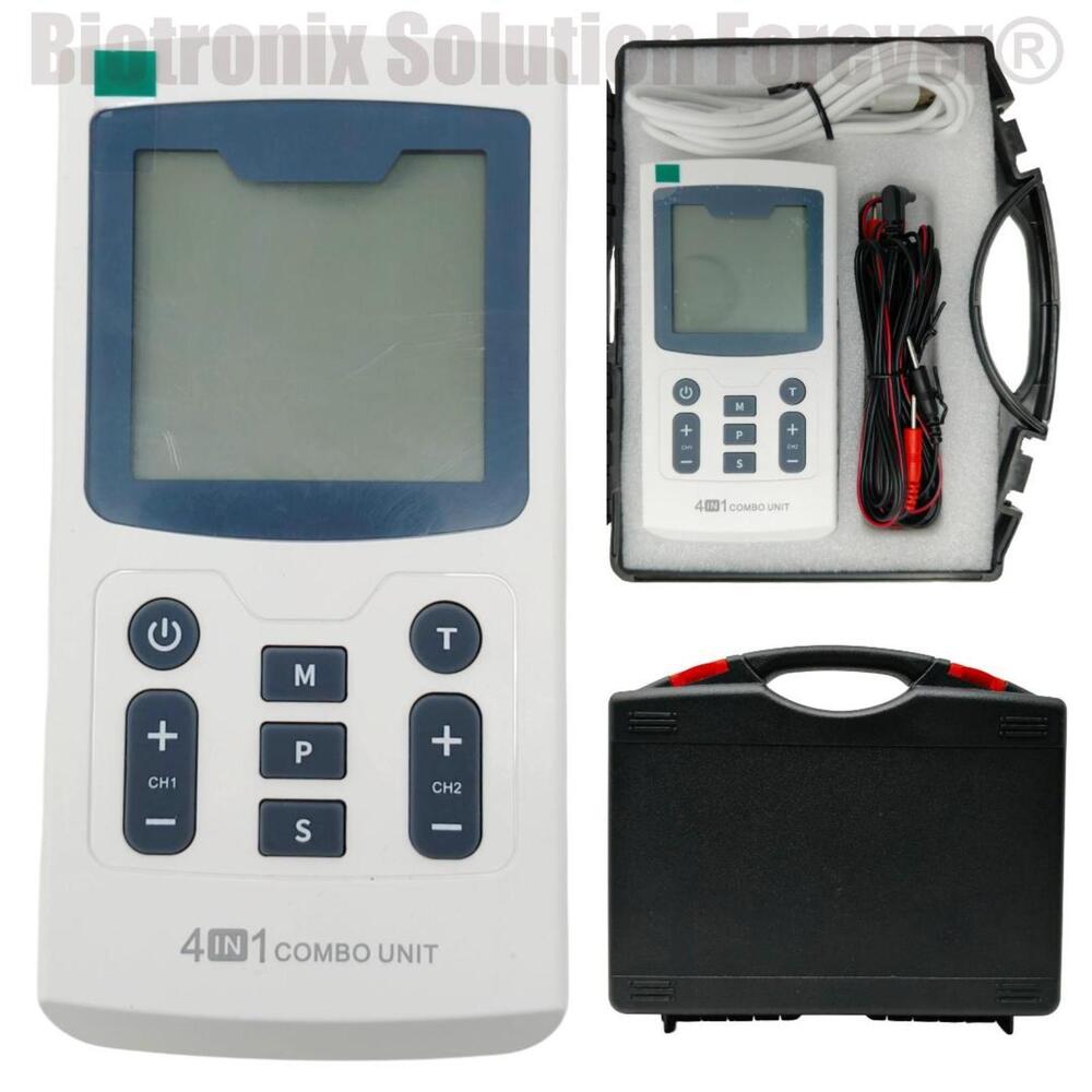 4 in 1 Electrotherapy Combo Unit TENS EMS IFT Muscle Stimulator Machine