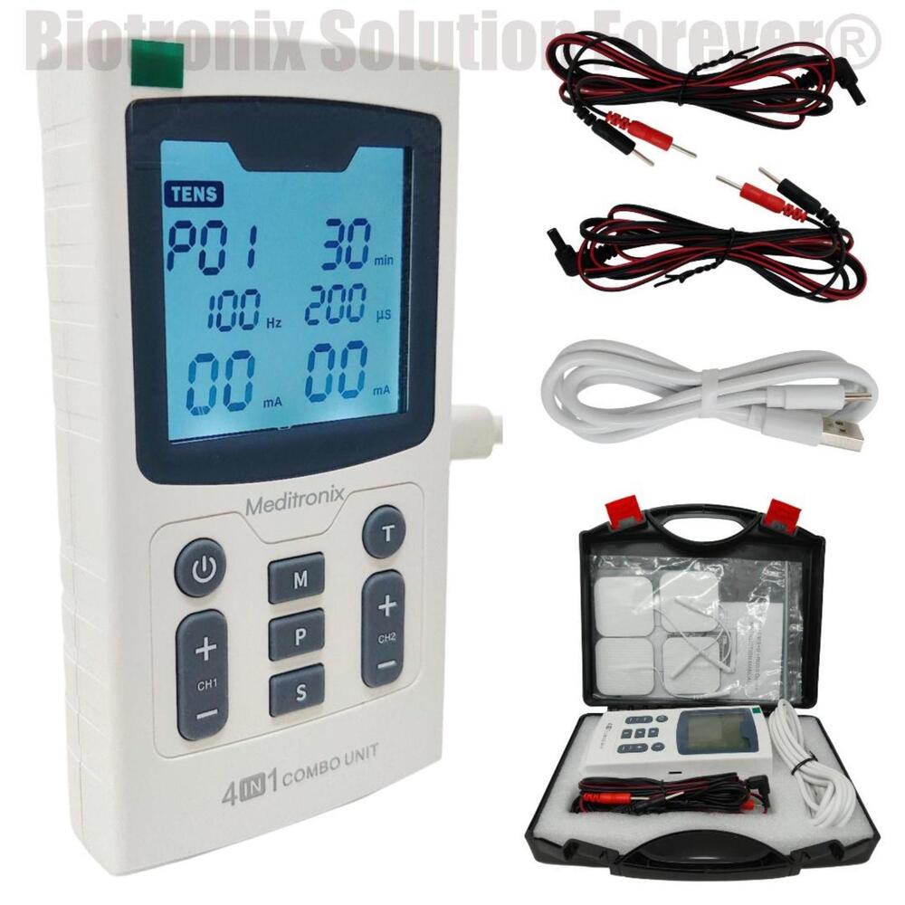 4 in 1 Electrotherapy Combo Unit TENS EMS IFT Muscle Stimulator Machine