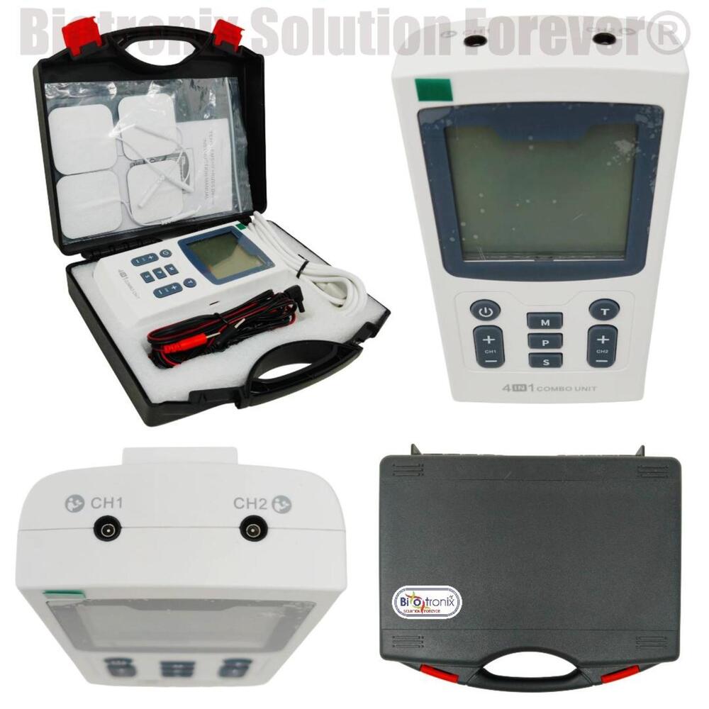 4 in 1 Electrotherapy Combo Unit TENS EMS IFT Muscle Stimulator Machine