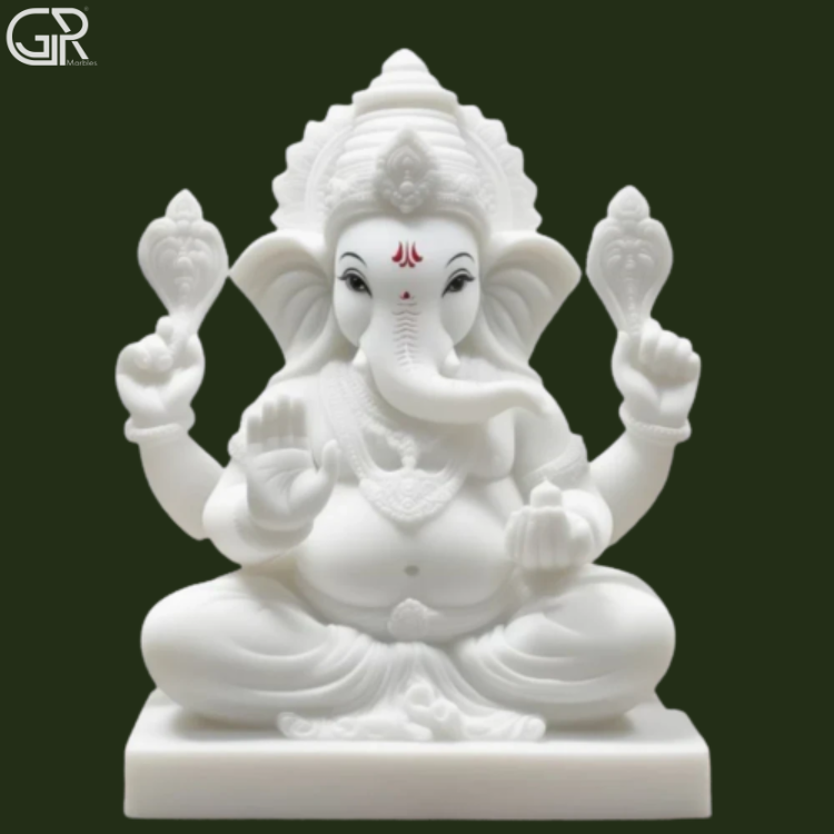 Ganpati Bappa Marble Murti