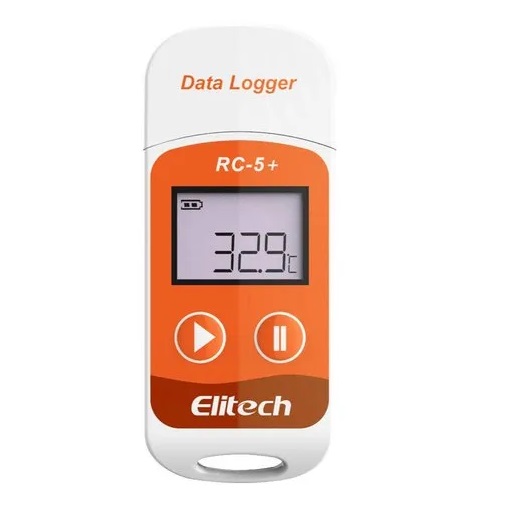 Elitech PDF USB Temperature Data Logger Reusable Recorder 32000 Points, RC-5+