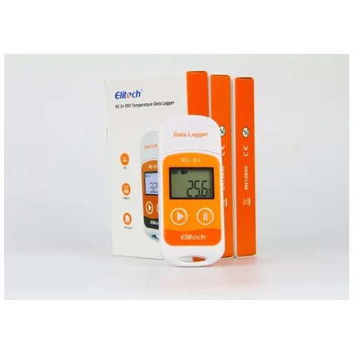 Elitech PDF USB Temperature Data Logger Reusable Recorder 32000 Points, RC-5+