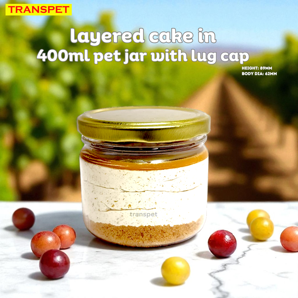 PET Jars with lug cap