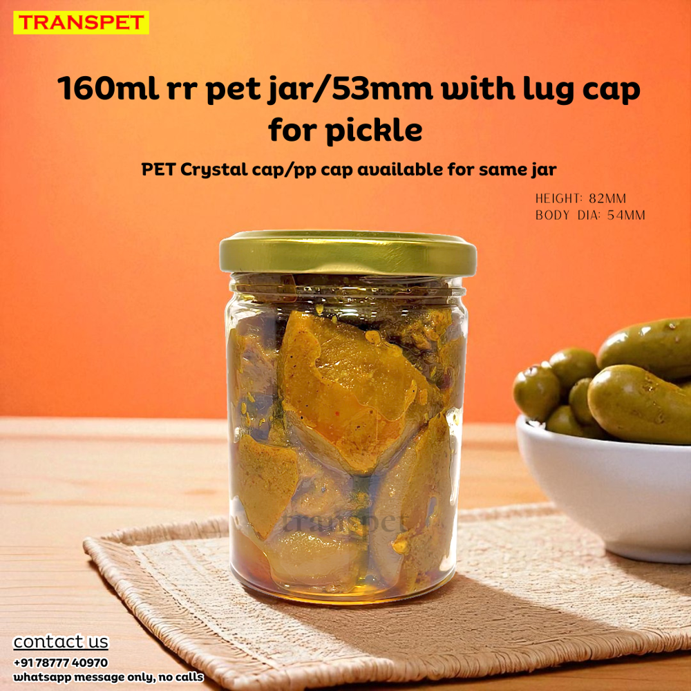 Pet Jars With Lug Cap - Color: Transparent